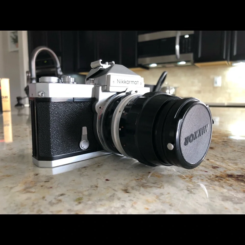 Nikon FTn camera w/own working light meter, 3 lenses, misc accessories!